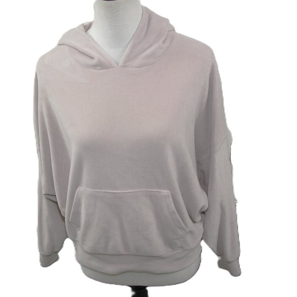 American Eagle Light Taupe Velour Hoodie Size Small